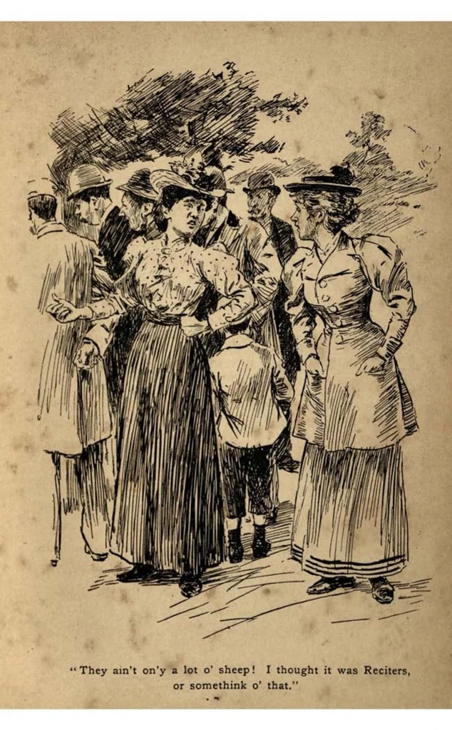 An illustration from Puppets at Large: Scenes and Subjects, from Mr. Punch’s Show, 1897, leaf 64