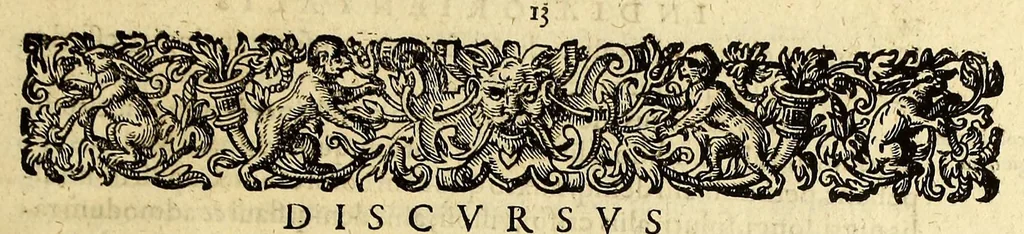An illustration from Indiae Orientalis pars X. Qua continetur, Historica relatio siue descriptio novi as Aquilonem transitus, supra terras Americanas in Chinam atq[ue] Iaponem ducturi, quemadmodum is ab Henrico Hudsono Anglo nuper inuentis est, addita breui insularum & locorum aliorum, in itinere isto occurrentium, ex Iohannis-Hugonis Lintschottani itineratio desumpta commemoratione. : Item discursus ad sereniss. Hispaniae regem, super detecta nuper quinta orbis parte, terra nempè Australis incognita, à capitaneo quodam Petro-Ferdinando de Quir, &c. conscriptus. Addita descriptione regionum Siberiae, Samoiediae atque Tingoesiae, in Tartaria versus ortum freti Weigatsii sitarum, quae nuper à Moscis detectae &c occupatae sunt., 1613, leaf 19