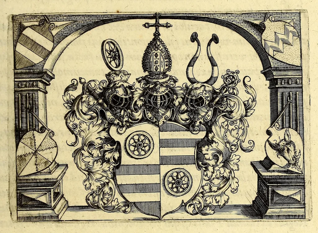 An illustration from Indiae Orientalis pars VI. Veram et historicam descriptionem auriferi regni Guineae, ad Africam pertinentis, quod alias littus de Mina vocant, : continens, qua situs loci, ratio vrbium & domorum, portus item & flumina varia, cum variis incolarum superstitionibus, educatione, forma, commerciis, linguis & moribus, succincta breuitate explicantur & percensentur., 1604, leaf 9