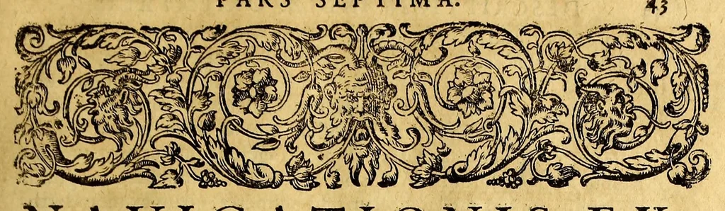 An illustration from Indiae Orientalis pars septima; Nauigationes duas, primam, trium annorum, à Georgio Spilbergio, trium nauium praefecto, Ann. 1601. ex Selandia in Indiam Orientalem susceptam: : alteram, novem annorum, à Casparo Balby, gemmario Veneto, anno 1579. ex Alepo Babyloniam versus, & inde porro ad regnum Pegu vsque continuatam, continens. Omnium, quae illi quidem ad annum 1604. huic vero ad annum 1588. vsque acciderunt, commemoratione; regnum item, locorum, populorum, tituumqie variorum descriptione addita., 1606, leaf 53