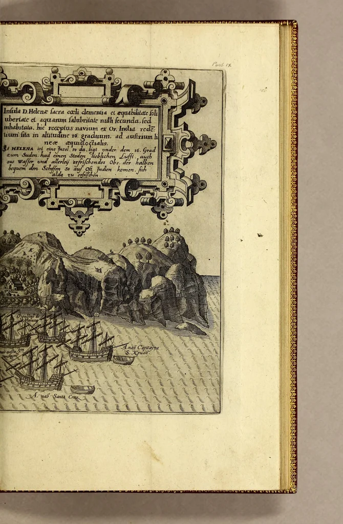 An illustration from Indiae Orientalis pars IX. Historicam descriptionem nauigationis ab Hollandis & Selandis in Indiam Orientalem, sub imperio Petri-Guilielmi Verhuffii, cum nouem maiorem & quatuor minorum navium classe, annis 1607. 1608. & 1609. susceptae & peractae, &c. continens: : addita omnium, quae hoc tempore eis obtigerunt, annotatione;, 1612, leaf 71