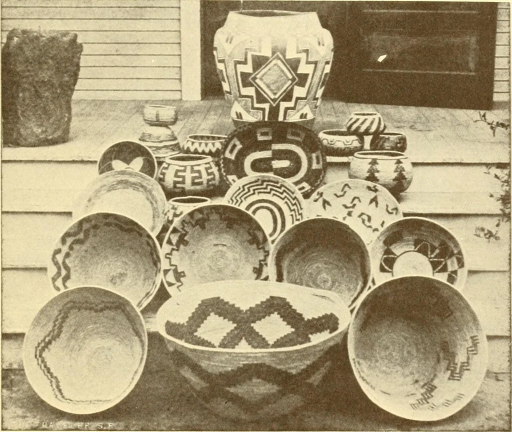 An illustration from Indian basketry, and How to make Indian and other baskets, 1903, leaf 156