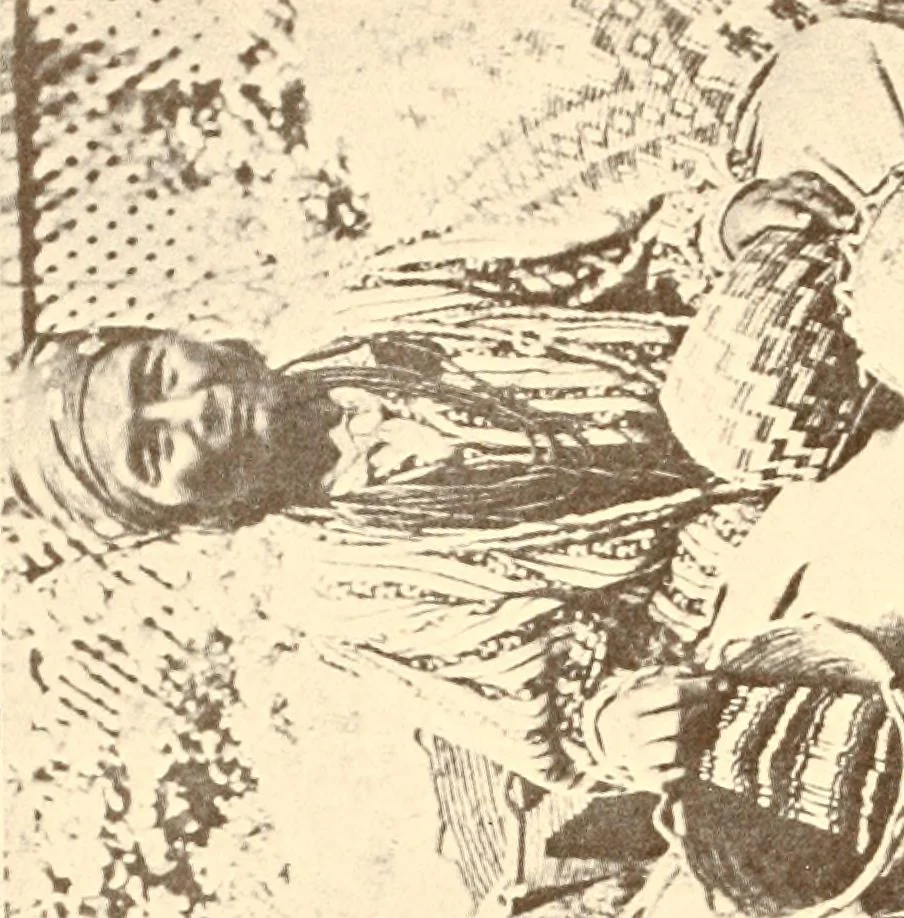 An illustration from Indian basketry, and How to make Indian and other baskets, 1903, leaf 19