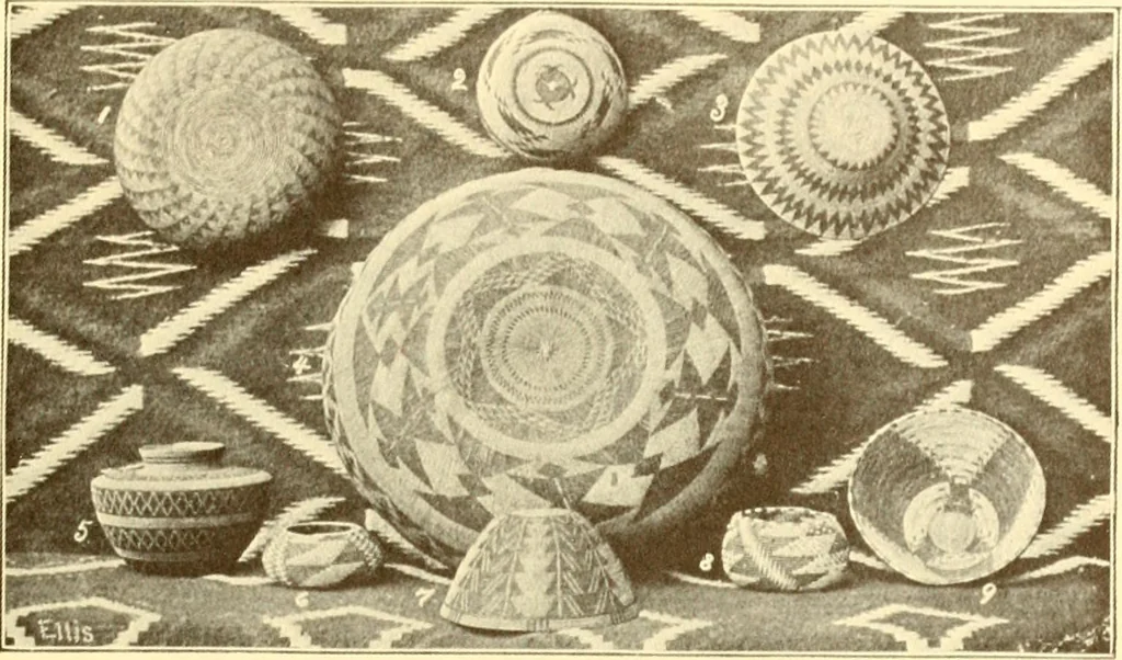 An illustration from Indian basketry, and How to make Indian and other baskets, 1903, leaf 218