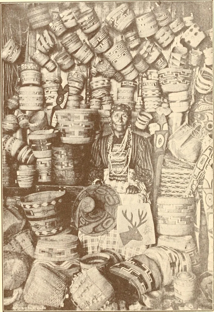 An illustration from Indian basketry, and How to make Indian and other baskets, 1903, leaf 271