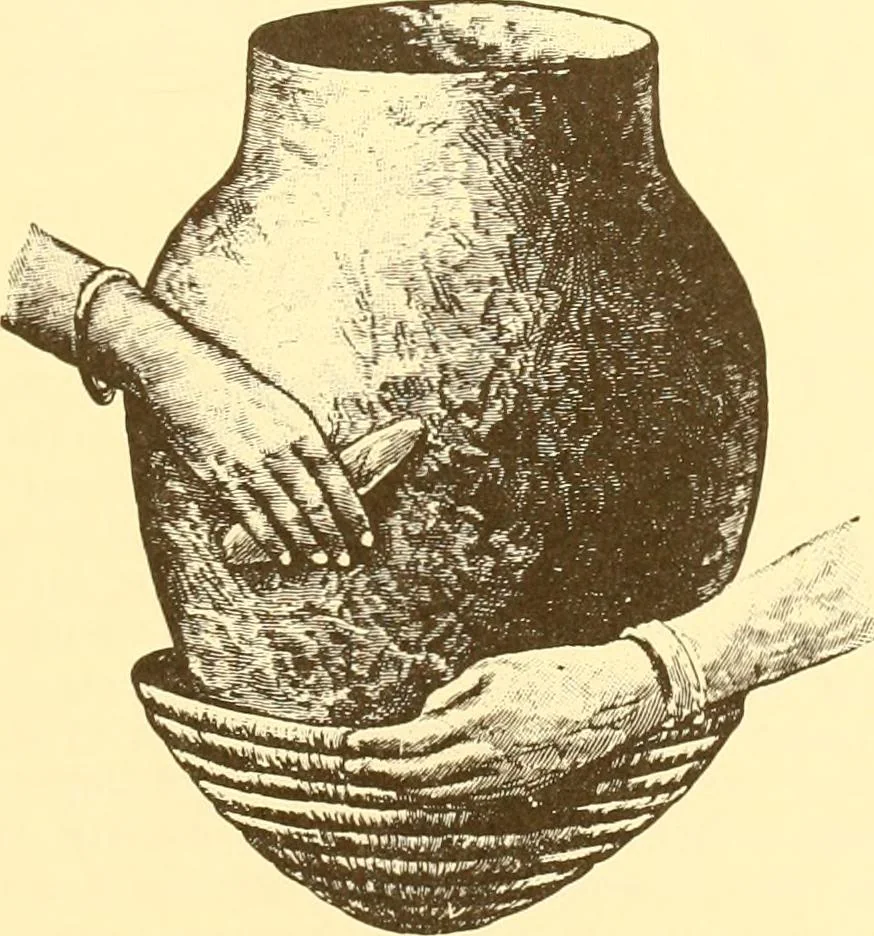 An illustration from Indian basketry, and How to make Indian and other baskets, 1903, leaf 28