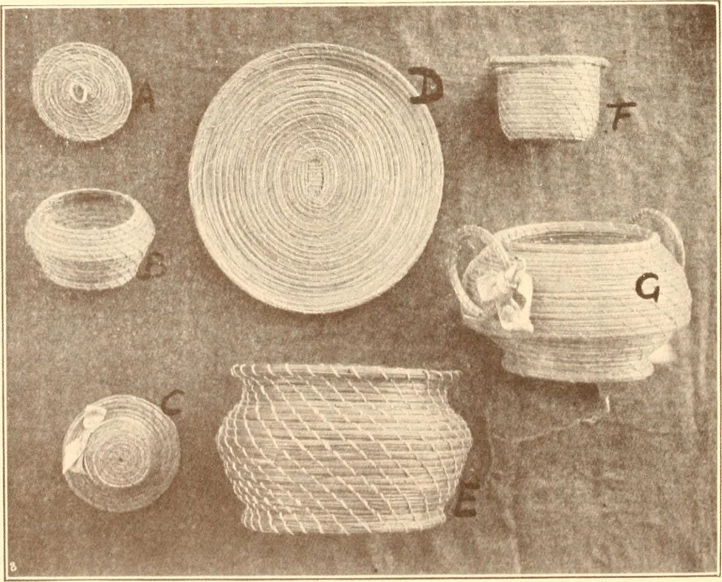 An illustration from Indian basketry, and How to make Indian and other baskets, 1903, leaf 343