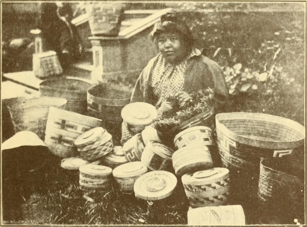 An illustration from Indian basketry, and How to make Indian and other baskets, 1903, leaf 406