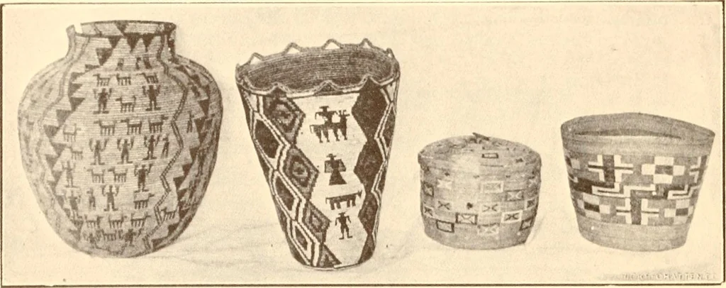 An illustration from Indian basketry, and How to make Indian and other baskets, 1903, leaf 411
