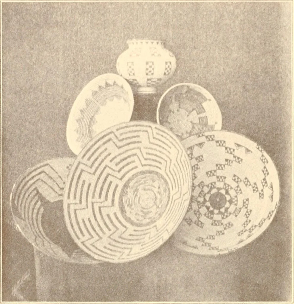 An illustration from Indian basketry, and How to make Indian and other baskets, 1903, leaf 43