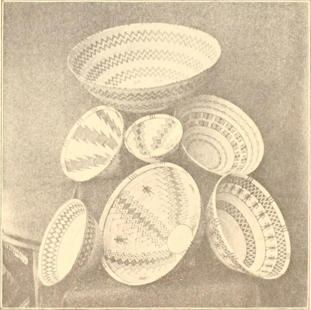 An illustration from Indian basketry, and How to make Indian and other baskets, 1903, leaf 43