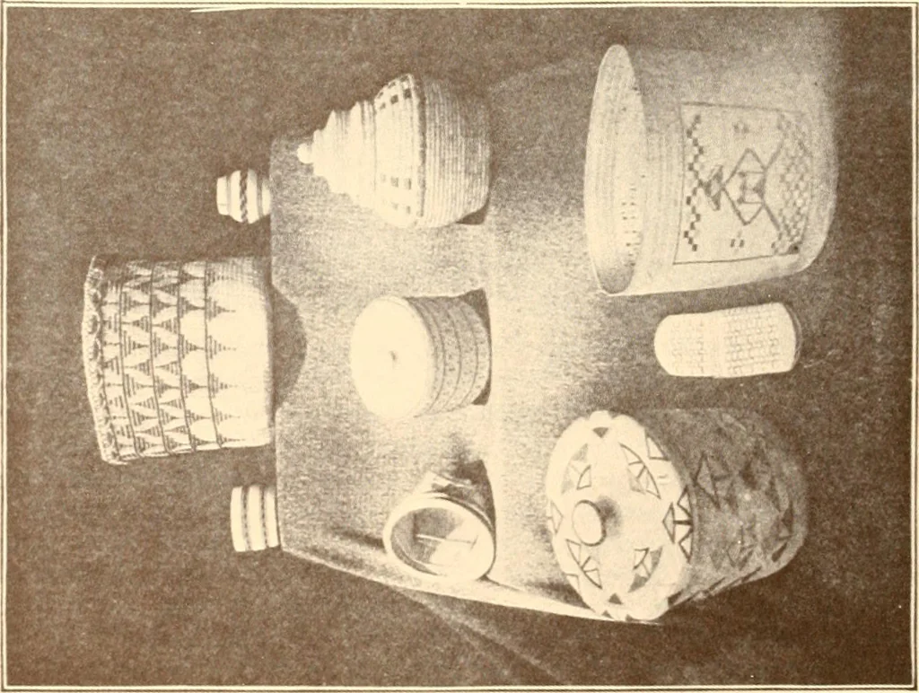 An illustration from Indian basketry, and How to make Indian and other baskets, 1903, leaf 63