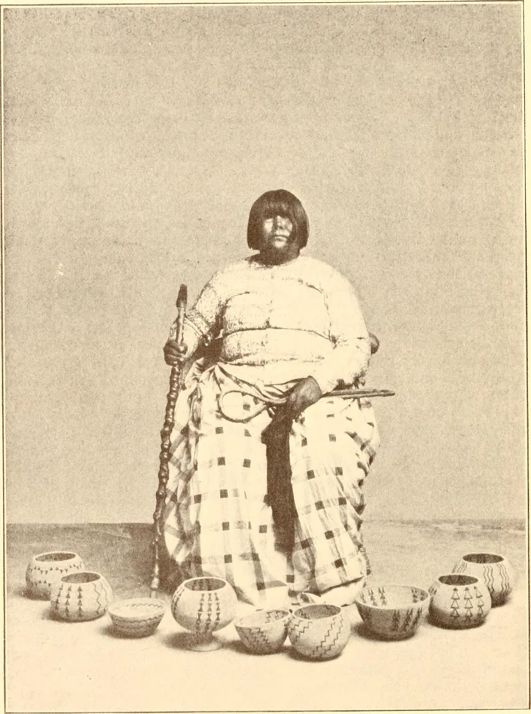 An illustration from Indian basketry, and How to make Indian and other baskets, 1903, leaf 73