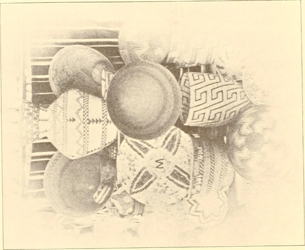 An illustration from Indian basketry, and How to make Indian and other baskets, 1903, leaf 75