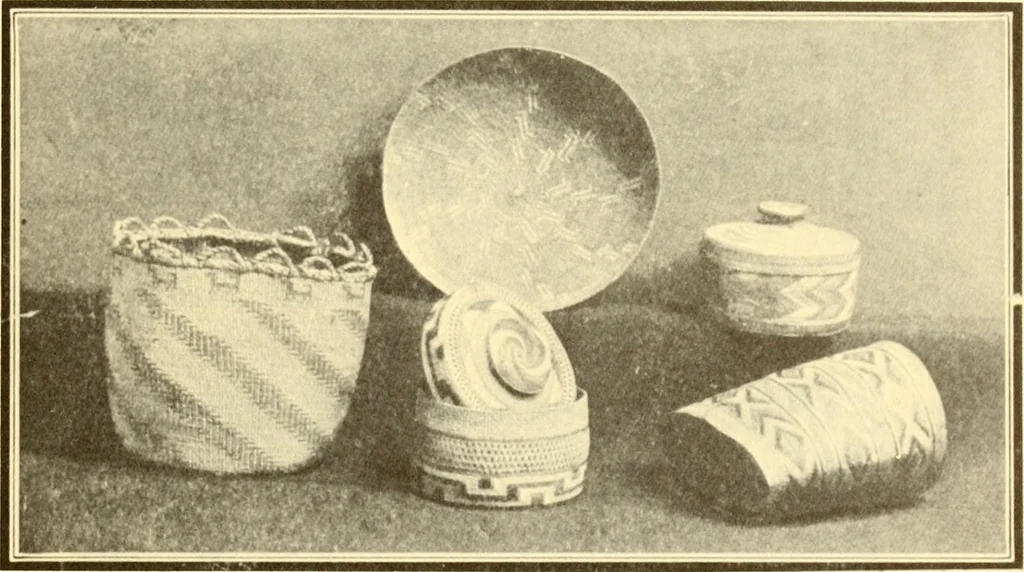 An illustration from Indian basketry, and How to make Indian and other baskets, 1903, leaf 88