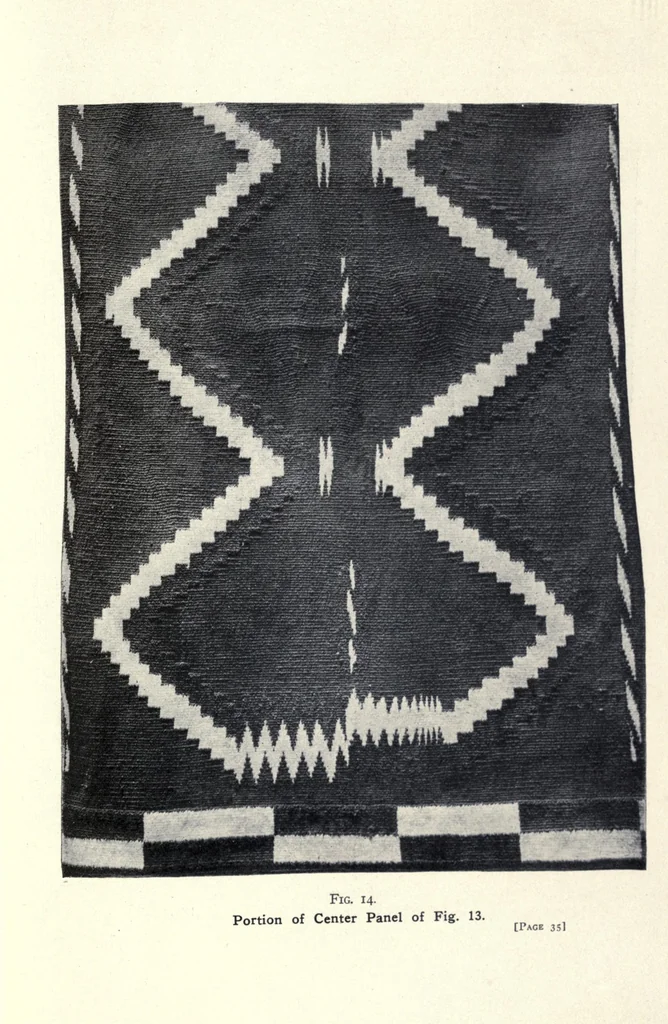 An illustration from Indian blankets and their makers, 1914, leaf 73