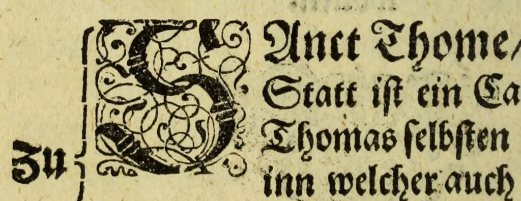 An illustration from Indianischer religionstandt der gantzen Newen Welt, eider Indien gegen auff und Nidergang der Sonnen: : |b schleinigister Form auss gründtlichen Historien, sonderbar dess hochwürdigen Vatters Francisci Gonzagen, barfüsserische[n] Ordnescroniken, 1588, leaf 180