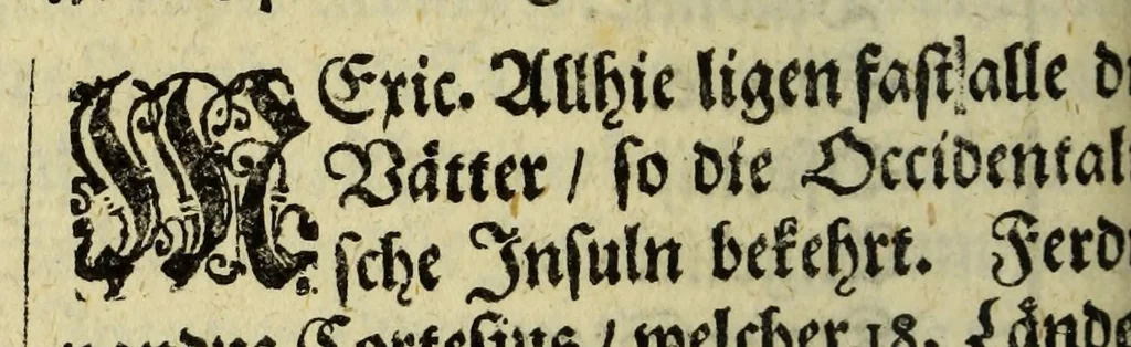 An illustration from Indianischer religionstandt der gantzen Newen Welt, eider Indien gegen auff und Nidergang der Sonnen: : |b schleinigister Form auss gründtlichen Historien, sonderbar dess hochwürdigen Vatters Francisci Gonzagen, barfüsserische[n] Ordnescroniken, 1588, leaf 200