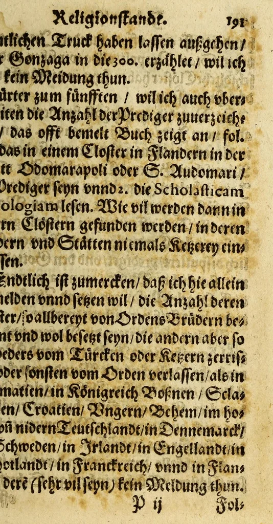 An illustration from Indianischer religionstandt der gantzen Newen Welt, eider Indien gegen auff und Nidergang der Sonnen: : |b schleinigister Form auss gründtlichen Historien, sonderbar dess hochwürdigen Vatters Francisci Gonzagen, barfüsserische[n] Ordnescroniken, 1588, leaf 233