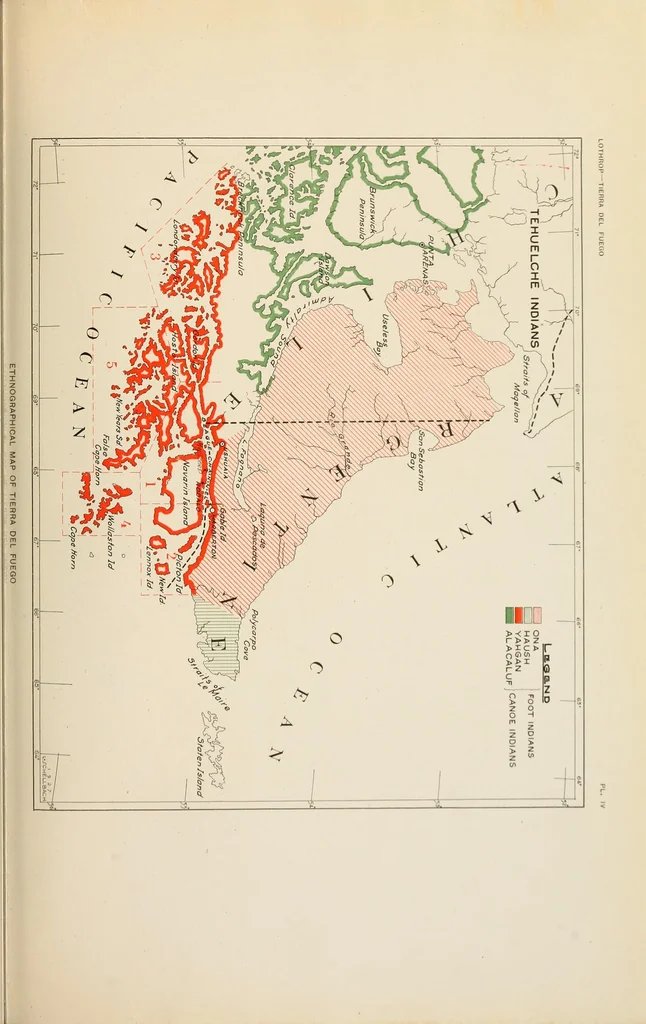An illustration from The Indians of Tierra del Fuego, 1928, leaf 37