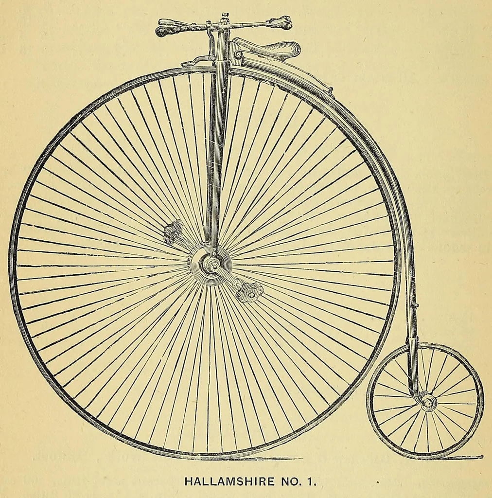 An illustration from The "indispensable" bicyclist's handbook; a complete cyclopaedia on the subject, 1881, leaf 222