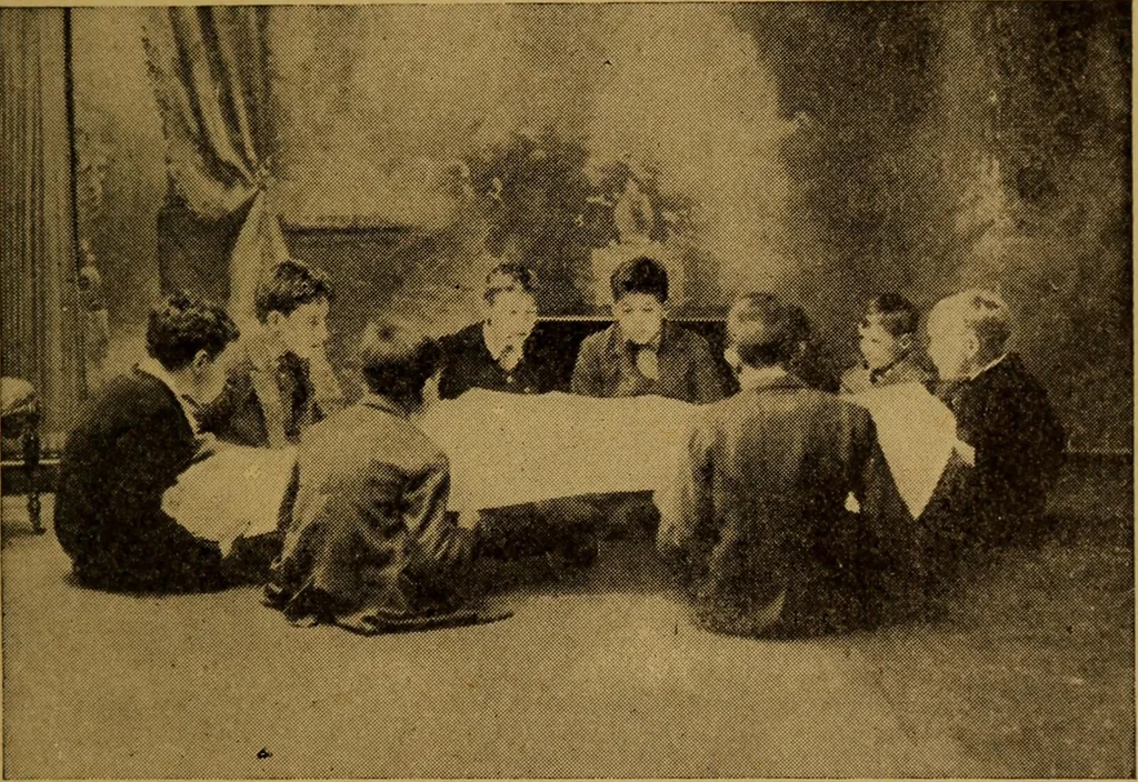 An illustration from Indoor games and socials for boys, 1912, leaf 124