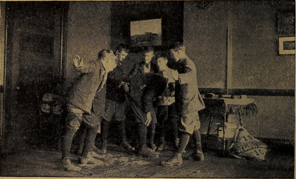 An illustration from Indoor games and socials for boys, 1912, leaf 21