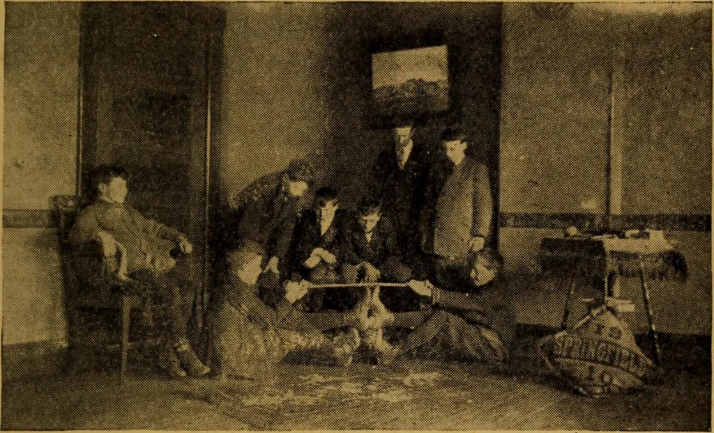 An illustration from Indoor games and socials for boys, 1912, leaf 38
