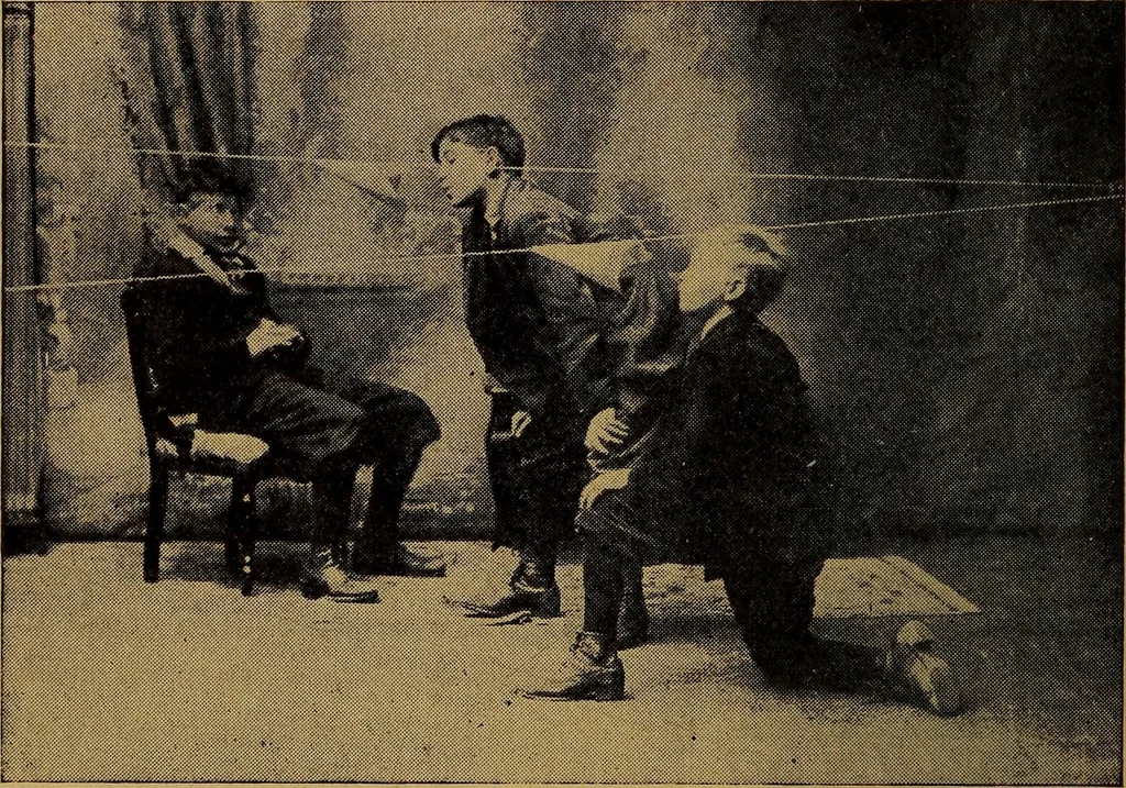 An illustration from Indoor games and socials for boys, 1912, leaf 45