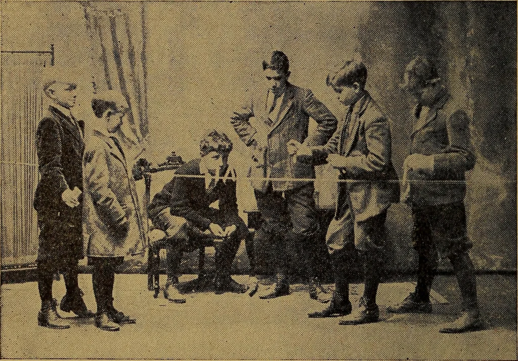 An illustration from Indoor games and socials for boys, 1912, leaf 59