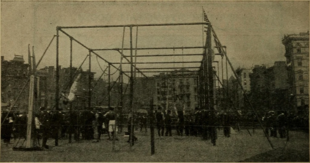 An illustration from Indoor and outdoor gymnastic games, 1902, leaf 165