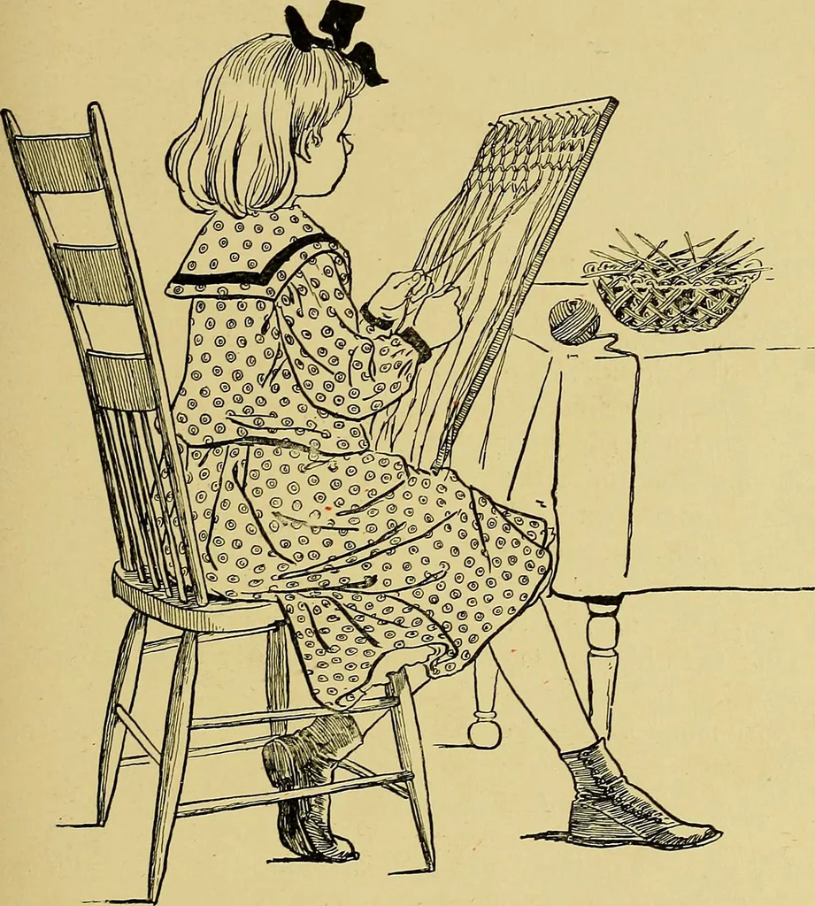 An illustration from Indoor and outdoor handicraft and recreation for girls, 1904, leaf 50