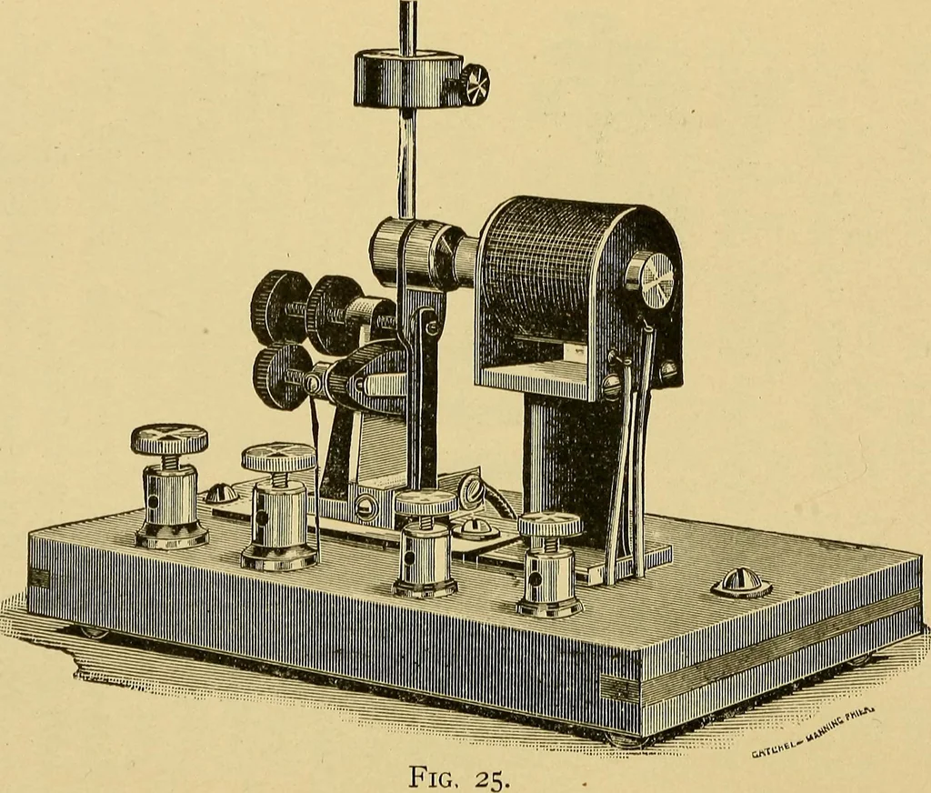 An illustration from Induction coils : how to make, use, and repair them including Ruhmkorff, Tesla, and medical coils, Roentgen radiography, wireless telegraphy, and practical information on primary and secondary battery, 1901, leaf 109