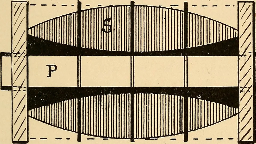 An illustration from Induction coils : how to make, use, and repair them including Ruhmkorff, Tesla, and medical coils, Roentgen radiography, wireless telegraphy, and practical information on primary and secondary battery, 1901, leaf 42