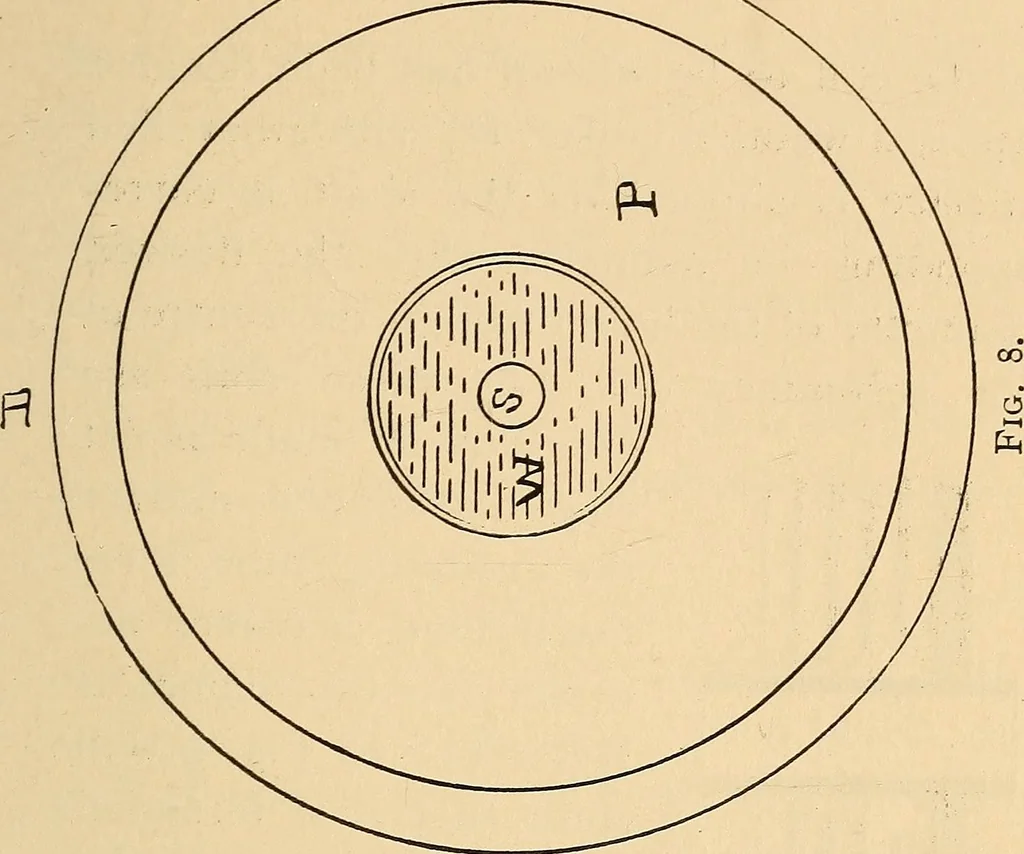 An illustration from Induction coils : how to make, use, and repair them including Ruhmkorff, Tesla, and medical coils, Roentgen radiography, wireless telegraphy, and practical information on primary and secondary battery, 1901, leaf 44
