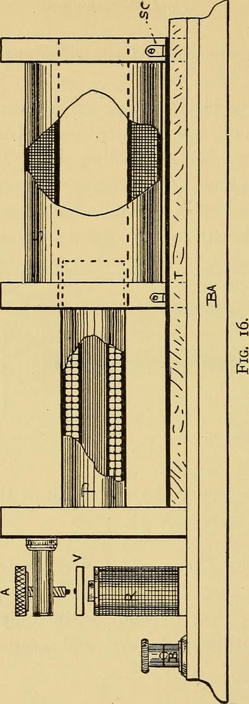 An illustration from Induction coils : how to make, use, and repair them including Ruhmkorff, Tesla, and medical coils, Roentgen radiography, wireless telegraphy, and practical information on primary and secondary battery, 1901, leaf 83