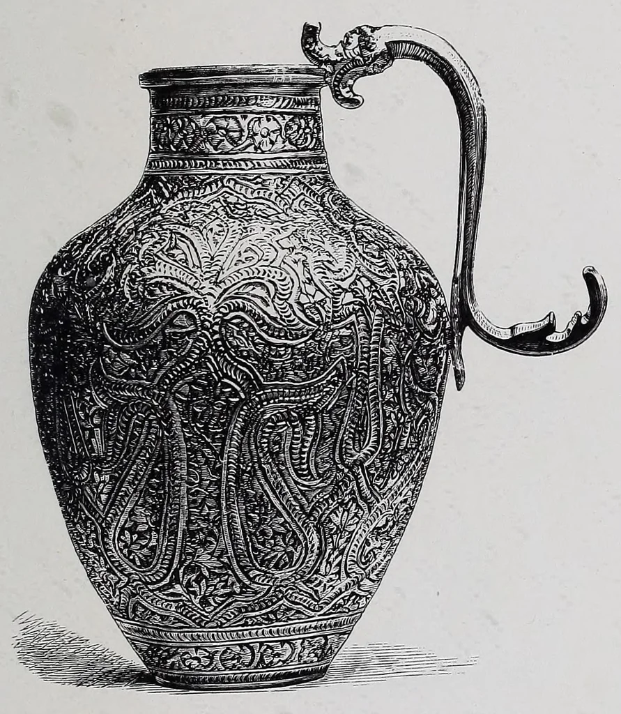 An illustration from The industrial arts of India, 1880, leaf 211