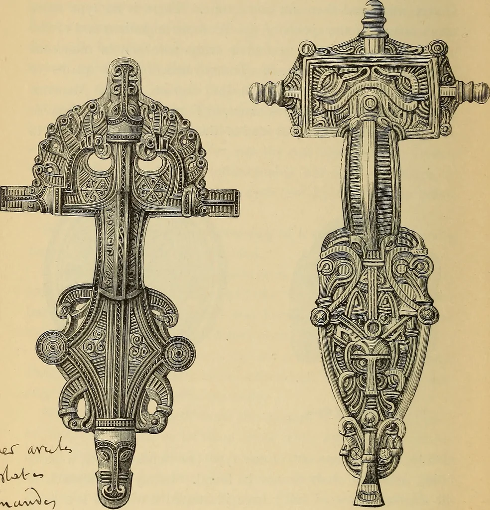 An illustration from The industrial arts of Scandinavia in the pagan time, 1883, leaf 49