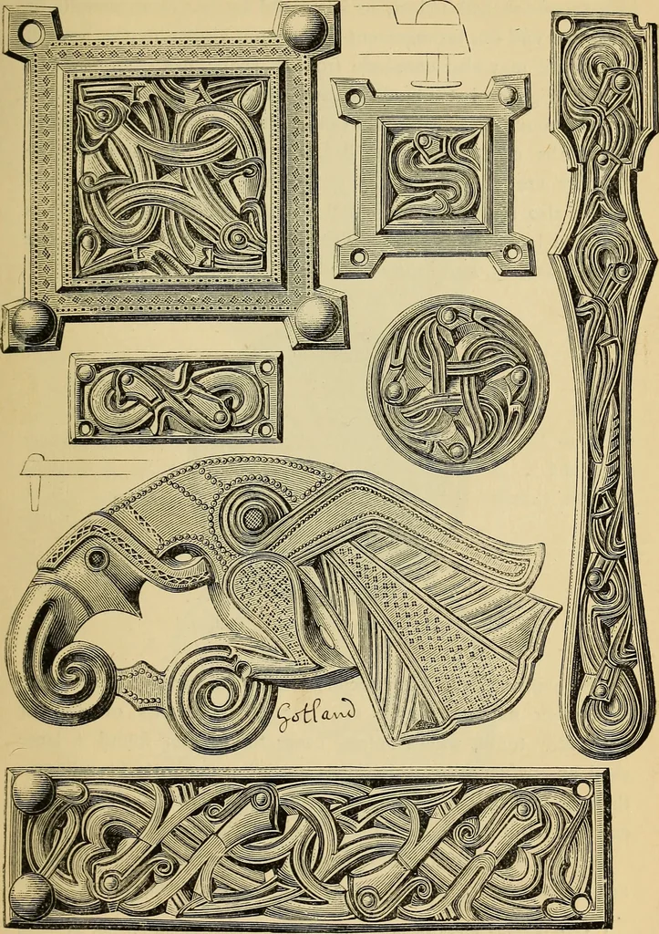 An illustration from The industrial arts of Scandinavia in the pagan time, 1883, leaf 54
