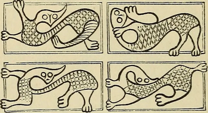 An illustration from The industrial arts of Scandinavia in the pagan time, 1883, leaf 87