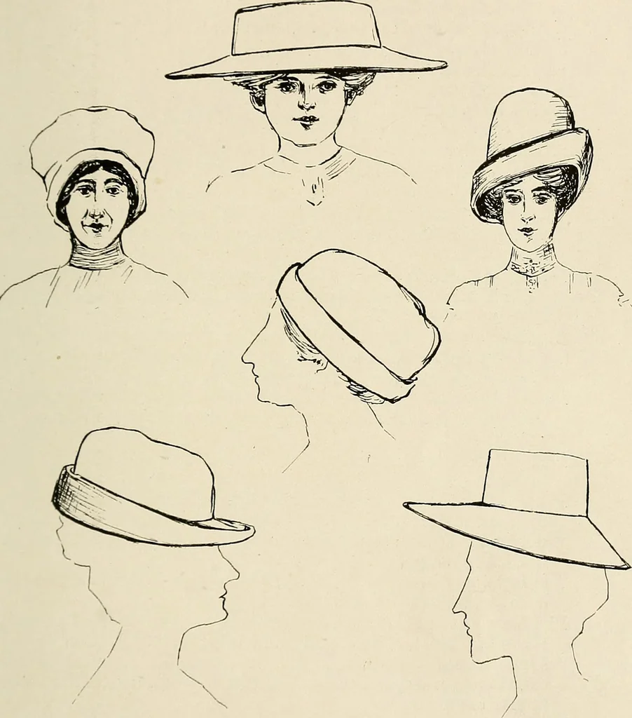 An illustration from Industrial drawing for girls : design principles applied to dress, 1912, leaf 100