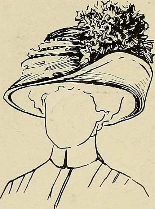 An illustration from Industrial drawing for girls : design principles applied to dress, 1912, leaf 105