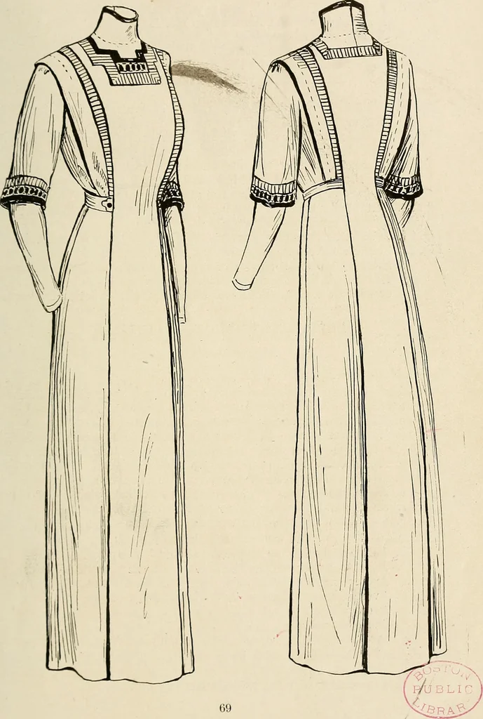 An illustration from Industrial drawing for girls : design principles applied to dress, 1912, leaf 72