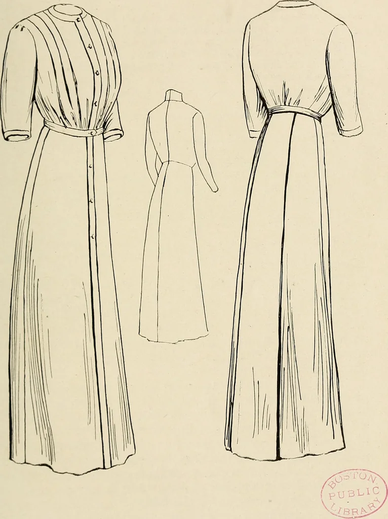 An illustration from Industrial drawing for girls : design principles applied to dress, 1912, leaf 80