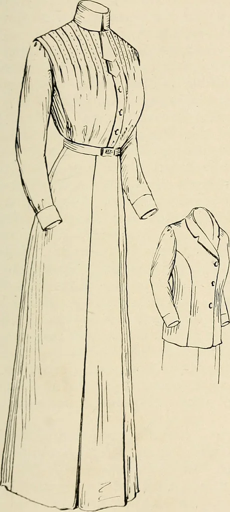 An illustration from Industrial drawing for girls : design principles applied to dress, 1912, leaf 84