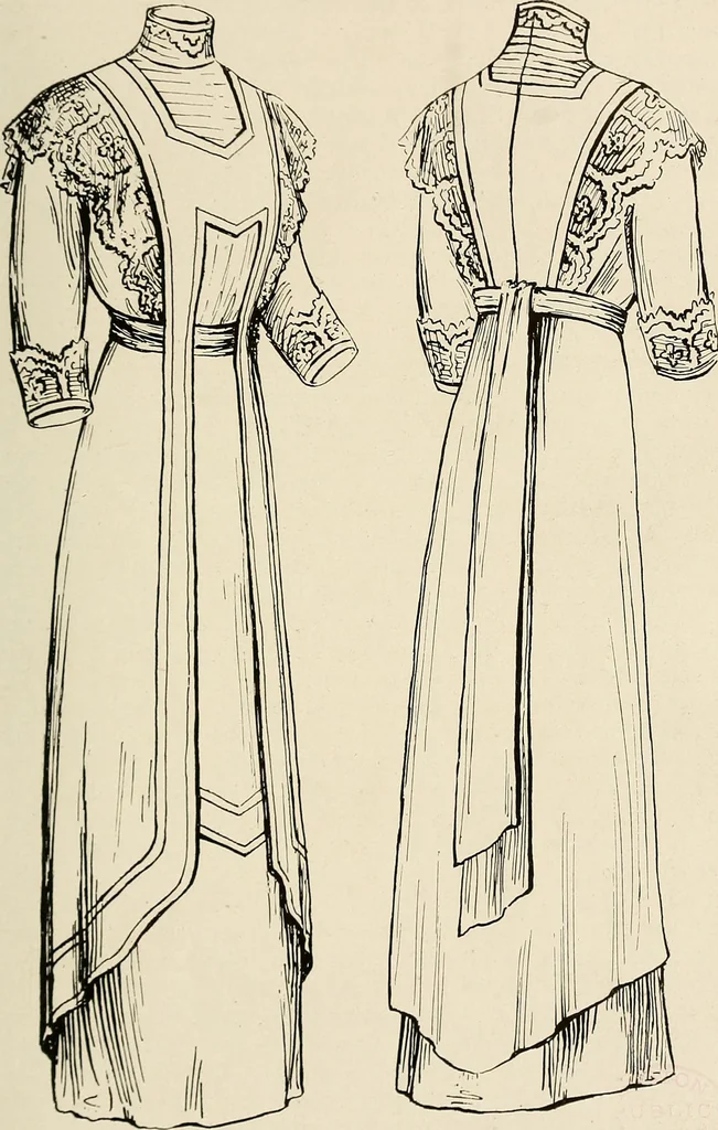 An illustration from Industrial drawing for girls : design principles applied to dress, 1912, leaf 88