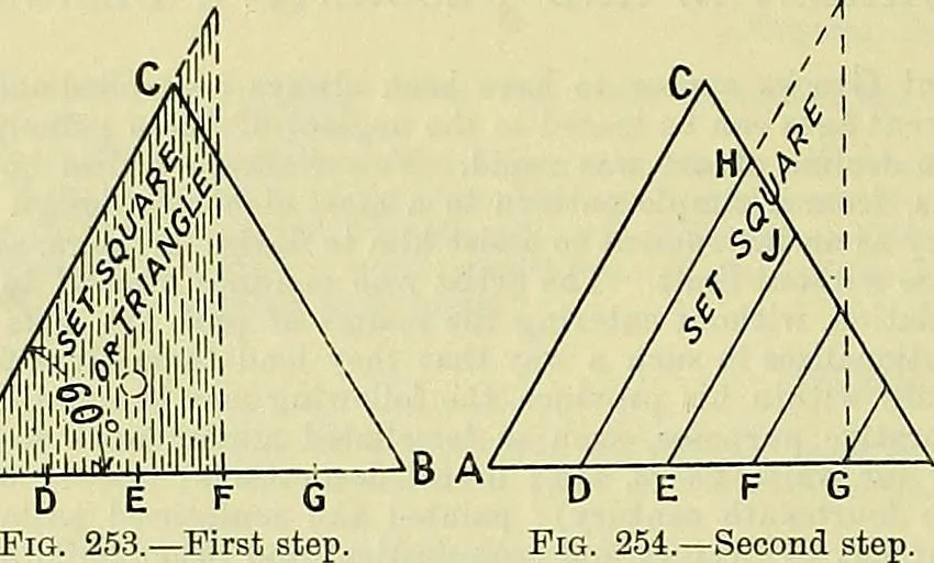 An illustration from Industrial drawing and geometry; an introduction to various branches of technical drawing, 1911, leaf 107