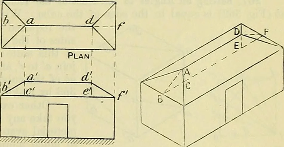 An illustration from Industrial drawing and geometry; an introduction to various branches of technical drawing, 1911, leaf 136