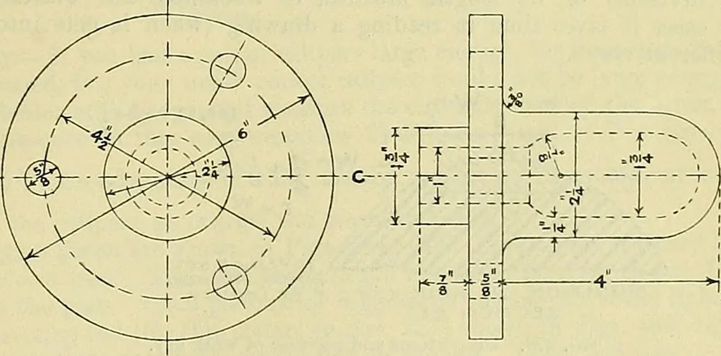 An illustration from Industrial drawing and geometry; an introduction to various branches of technical drawing, 1911, leaf 160