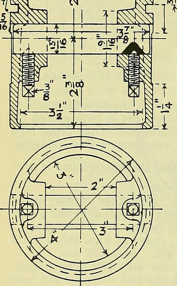An illustration from Industrial drawing and geometry; an introduction to various branches of technical drawing, 1911, leaf 163
